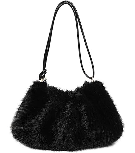 XPONNI Fuzzy Dumpling Bag, Cute Fluffy Bags Y2k, Cute Mini